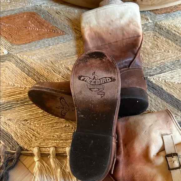 Freebird by Steven Ombre Brown Tan Heeled Boots - Picture 2 of 9